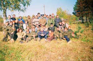 Астраханцы в поисковой экспедиции в Новгородской области, 1996 год.